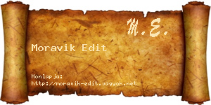 Moravik Edit névjegykártya